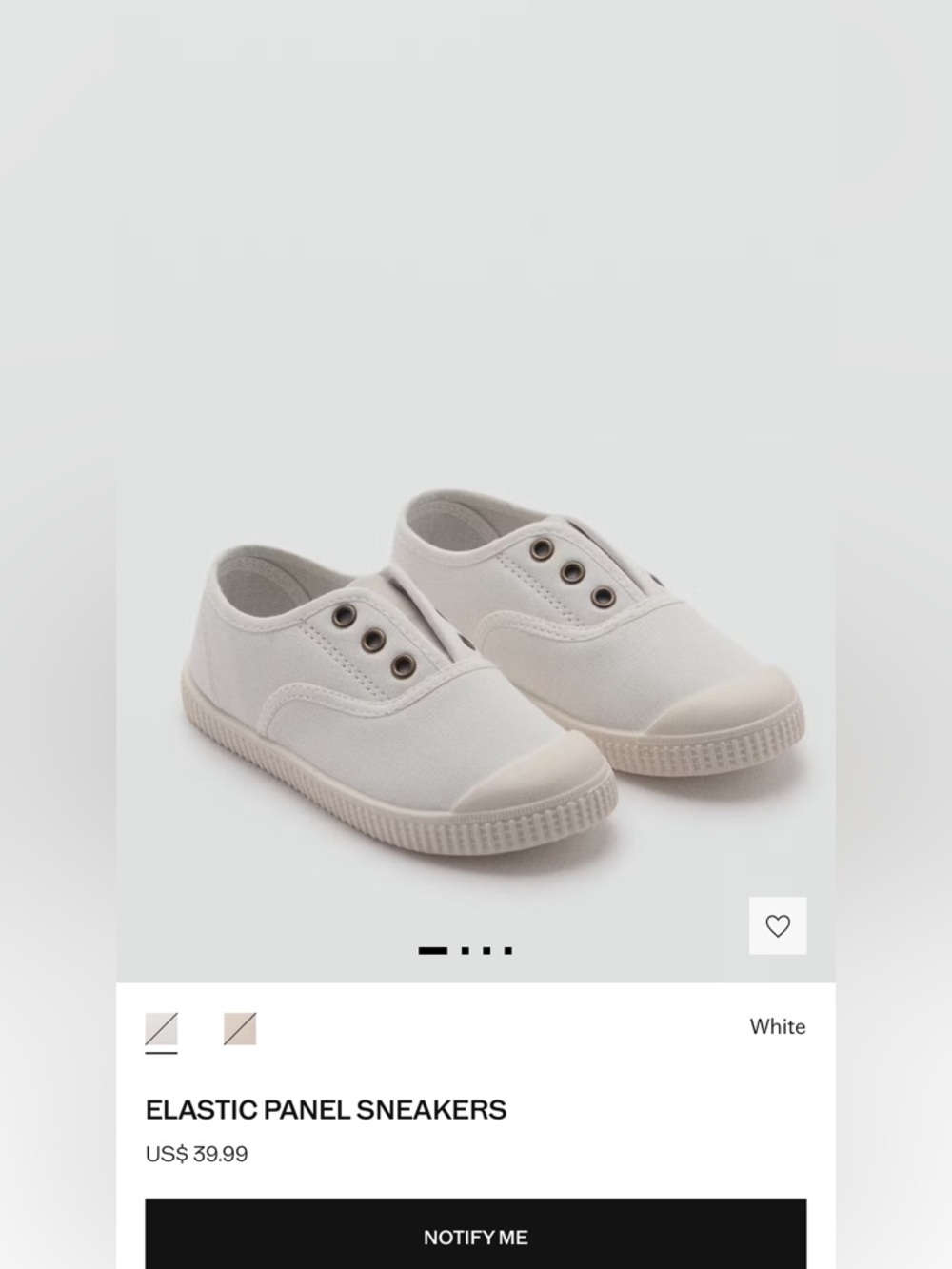 MNG elastic panel sneakers size 6 toddler NWT💫